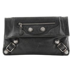 Balenciaga Giant Studs Envelope Clutch Leather