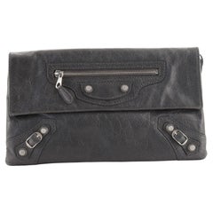 Balenciaga Giant Studs Envelope Clutch Leather