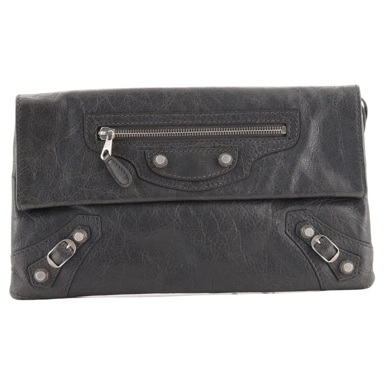 Balenciaga Giant Studs Envelope Clutch Leather at 1stDibs