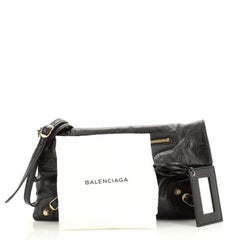 Balenciaga Giant Studs Envelope Strap Clutch Leather