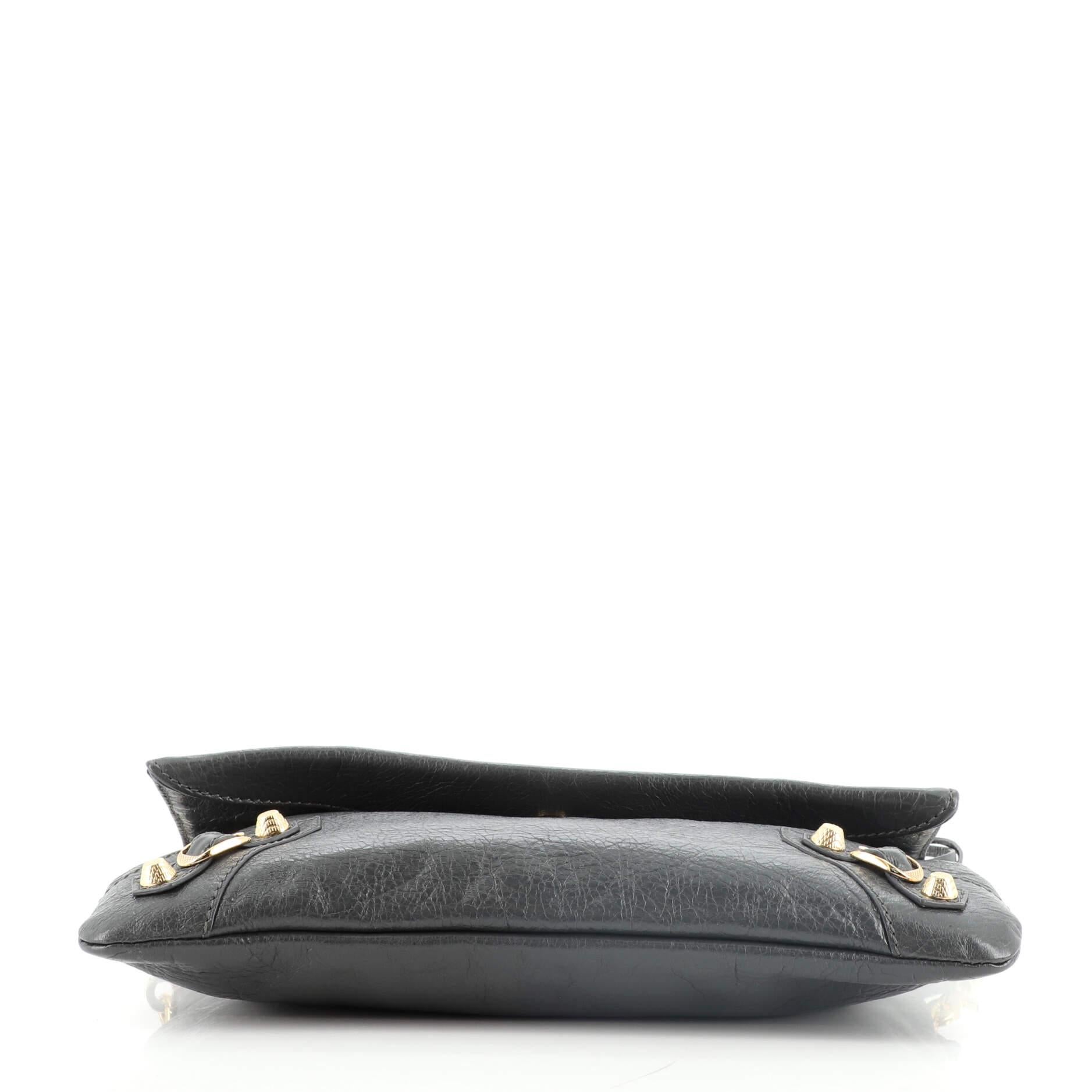 Balenciaga Giant Studs Envelope Strap Clutch Leather 1