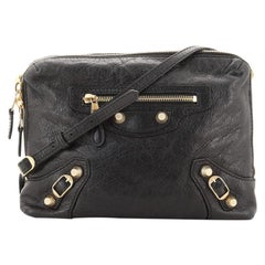 Balenciaga Giant Studs Reporter Crossbody Bag Leather Small