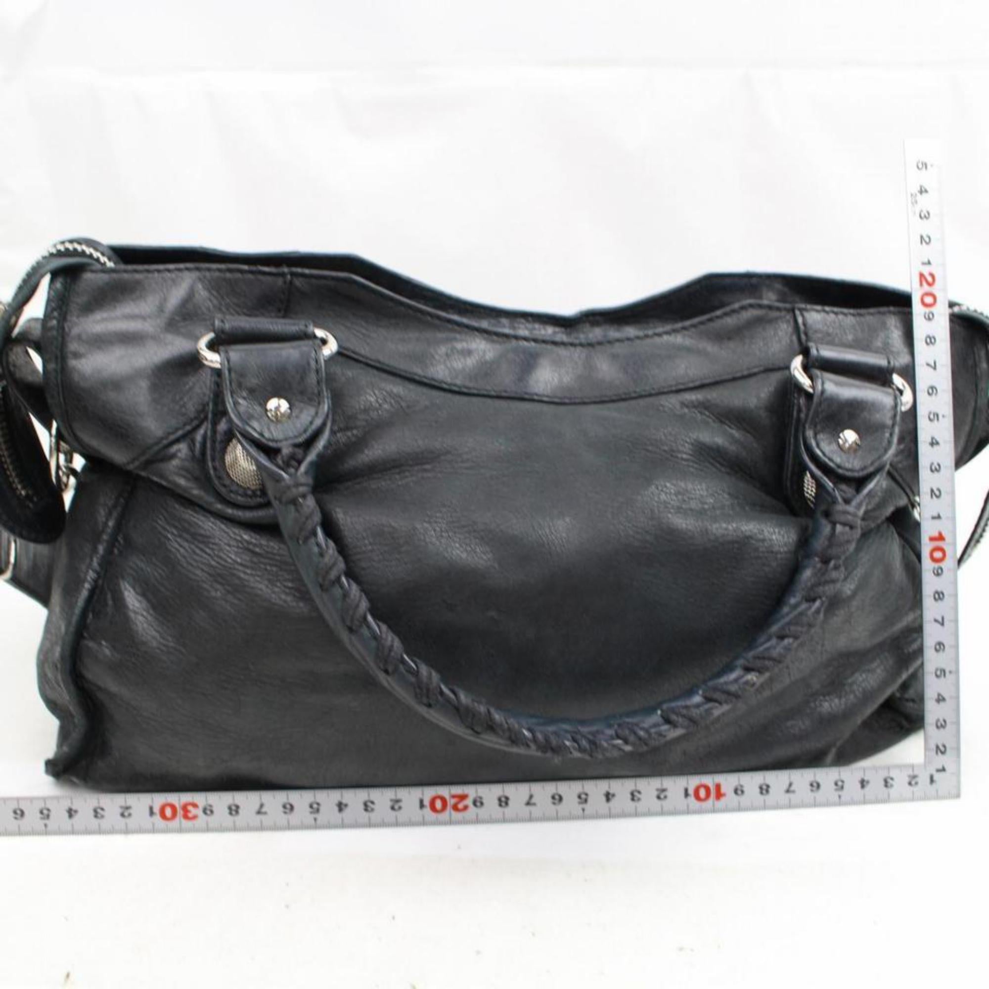Balenciaga Giant The City 2way 867236 Black Leather Shoulder Bag For Sale 1