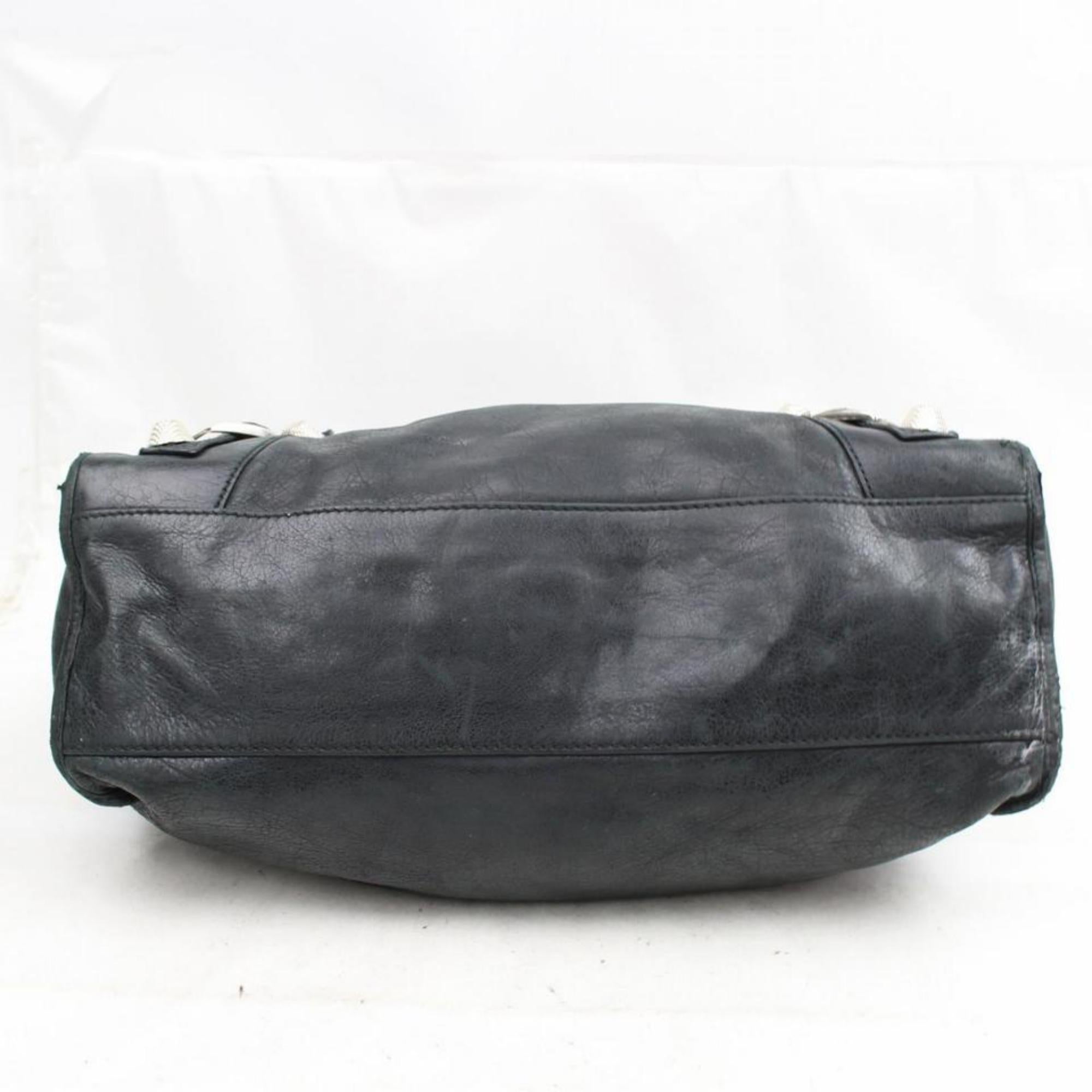 Balenciaga Giant The City 2way 867236 Black Leather Shoulder Bag For Sale 3