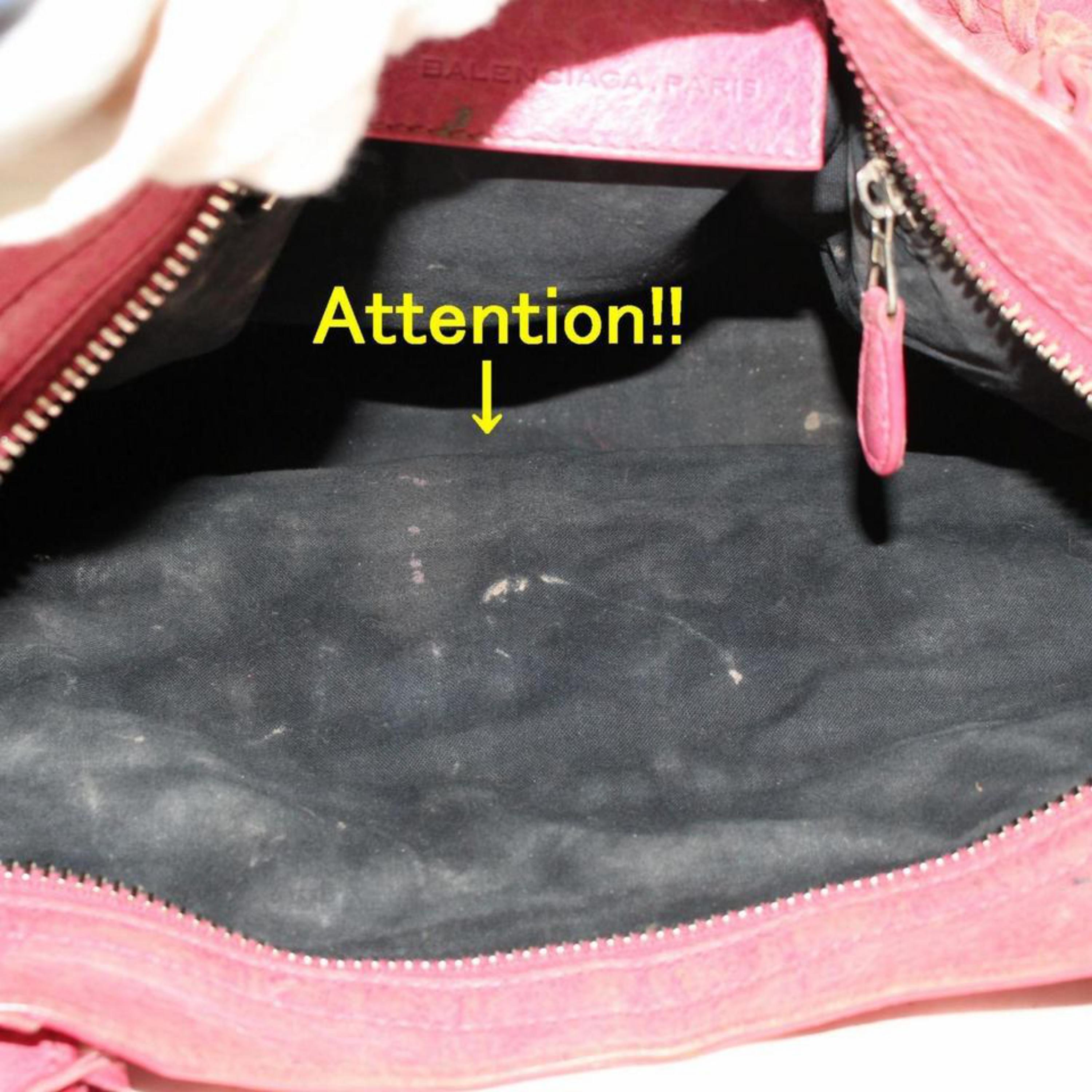 Women's Balenciaga Giant The City Handbag 866732 Pink Leather Satchel For Sale