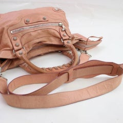 Balenciaga Giant The Town 2way 866865 Pink Leather Shoulder Bag