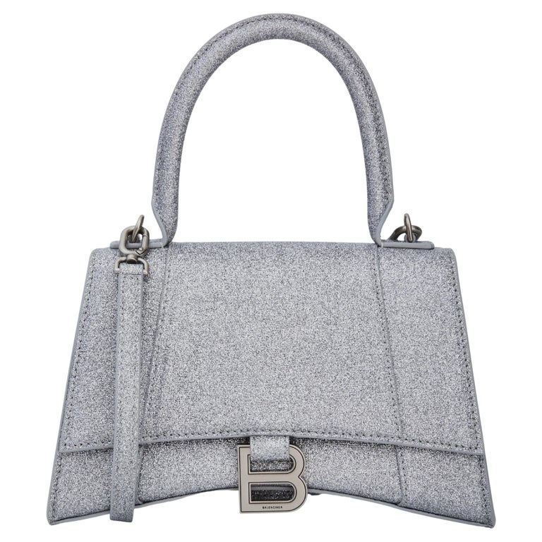Balenciaga Glittered Leather Hourglass Bag Small For Sale at 1stDibs