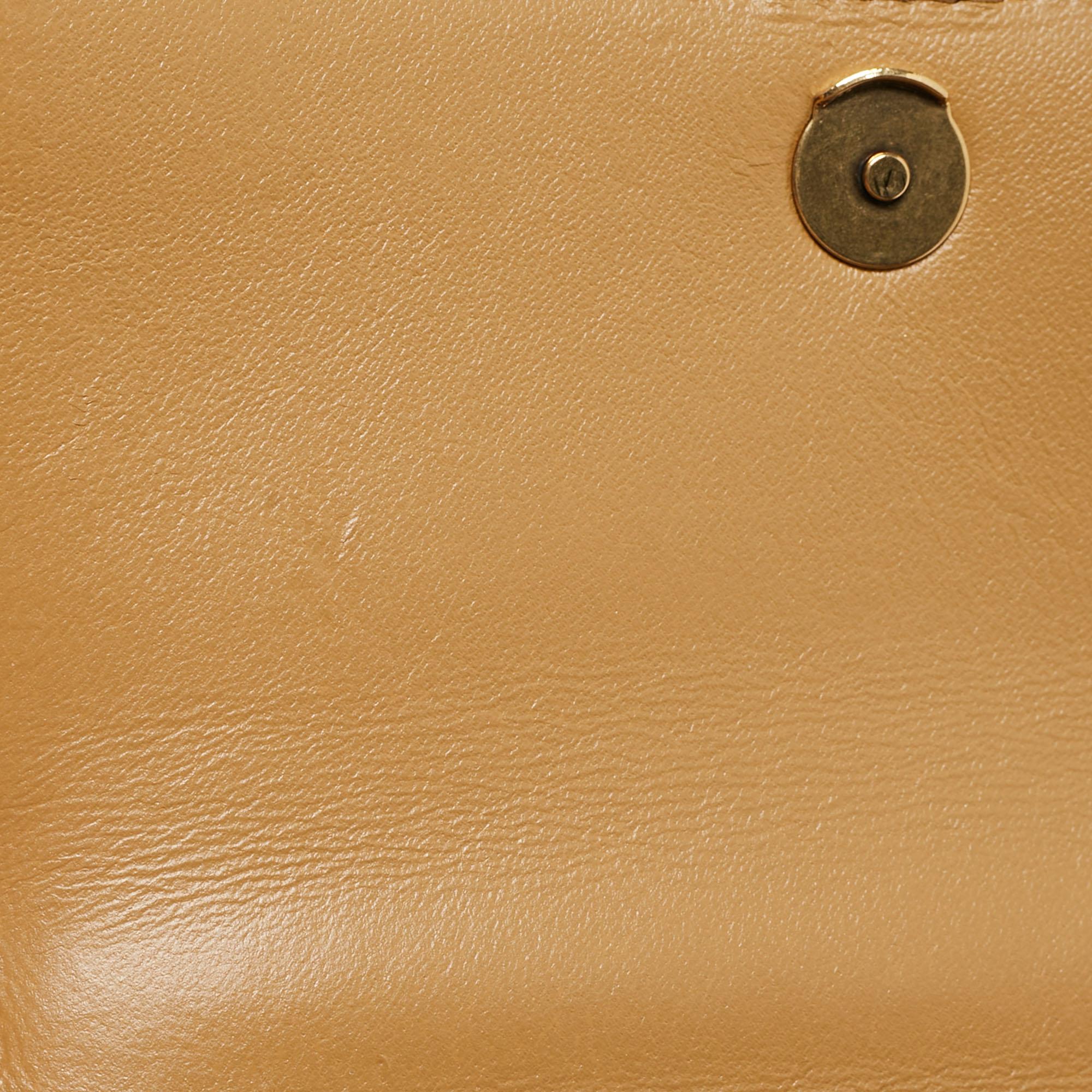 Balenciaga Gold/Brown Leather XS Crystal Hourglass Top Handle Bag 8