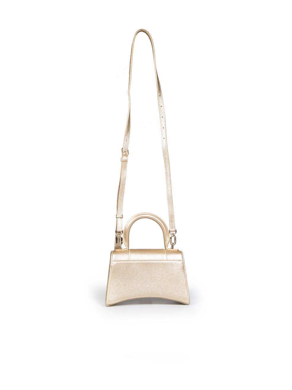 Balenciaga Gold Hourglass XS Top-Handle Bag In Good Condition In London, GB