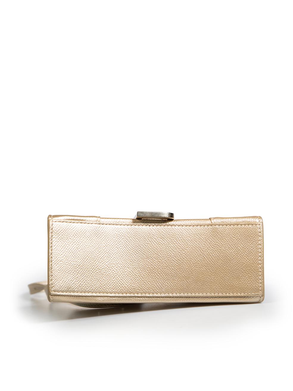 Women's Balenciaga Gold Hourglass XS Top-Handle Bag