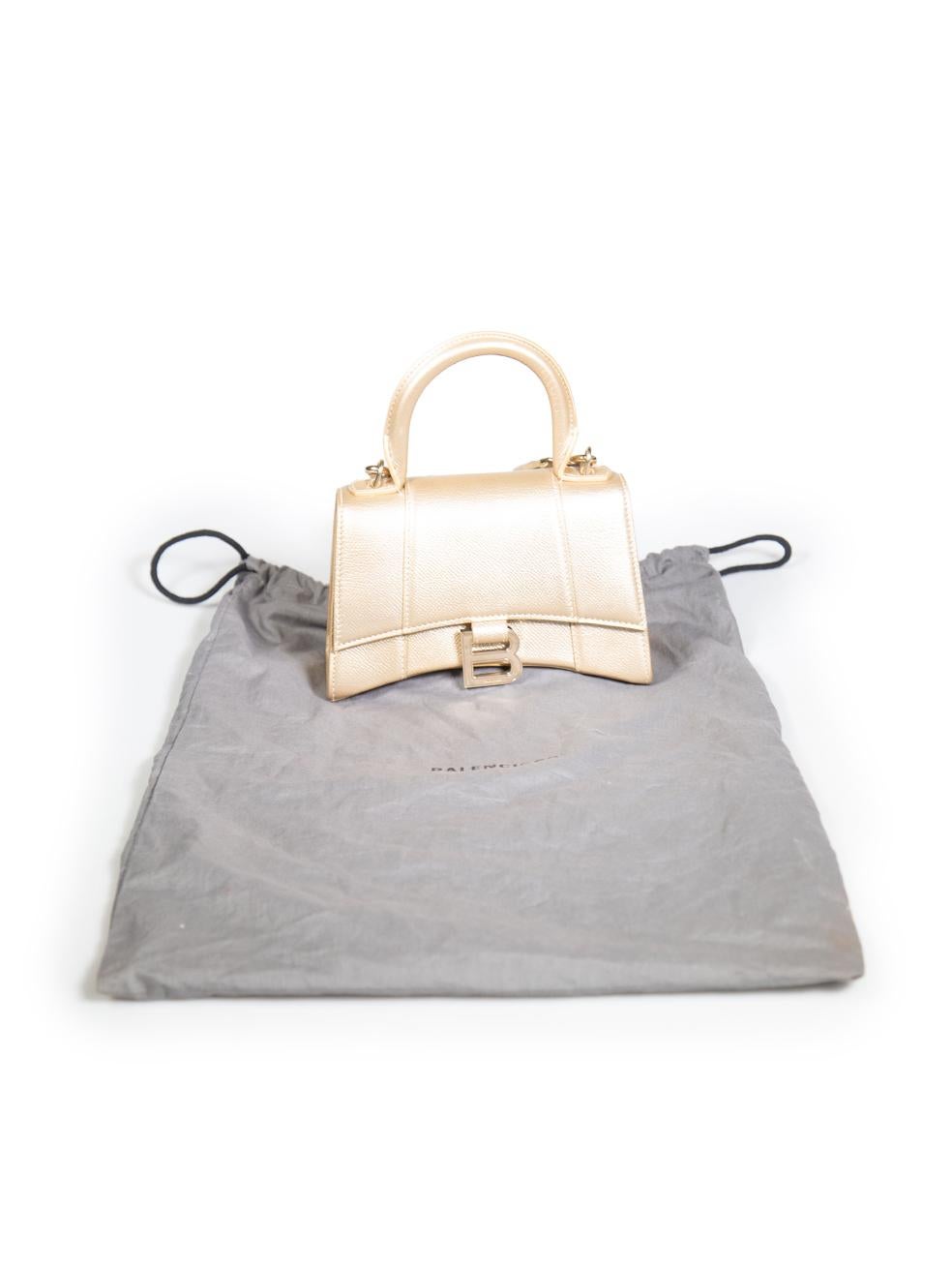 Balenciaga Gold Hourglass XS Top-Handle Bag 3