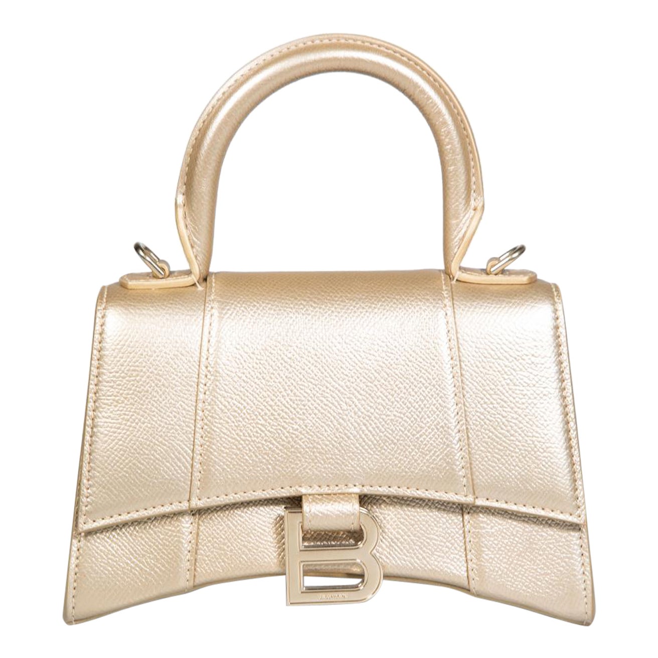 Balenciaga Gold Hourglass XS Top-Handle Bag
