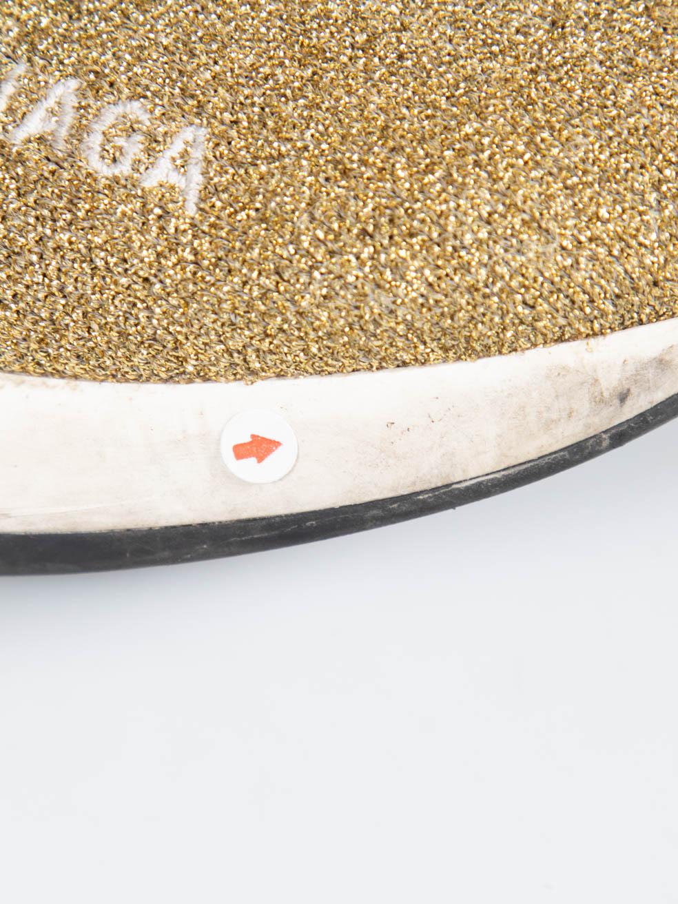 Balenciaga Gold Metallic Speed Spitzen-Spitzen-Turnschuhe Größe UK 3 im Angebot 3