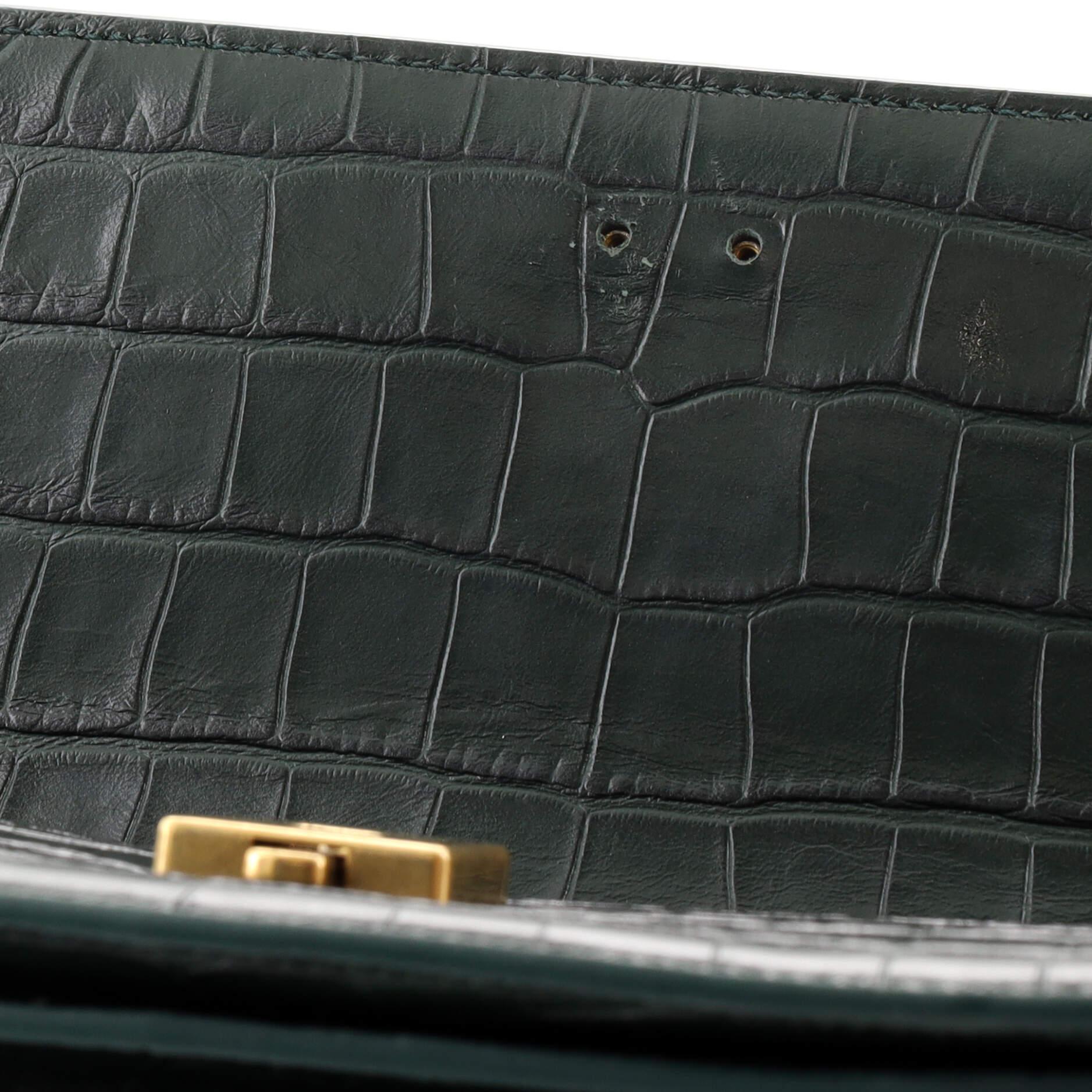 Balenciaga Gossip Flap Bag Crocodile Embossed Leather Small 1