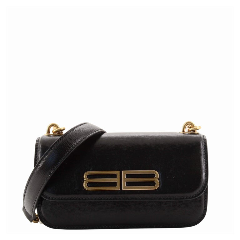 Balenciaga Gossip Flap Bag Leather XS at 1stDibs