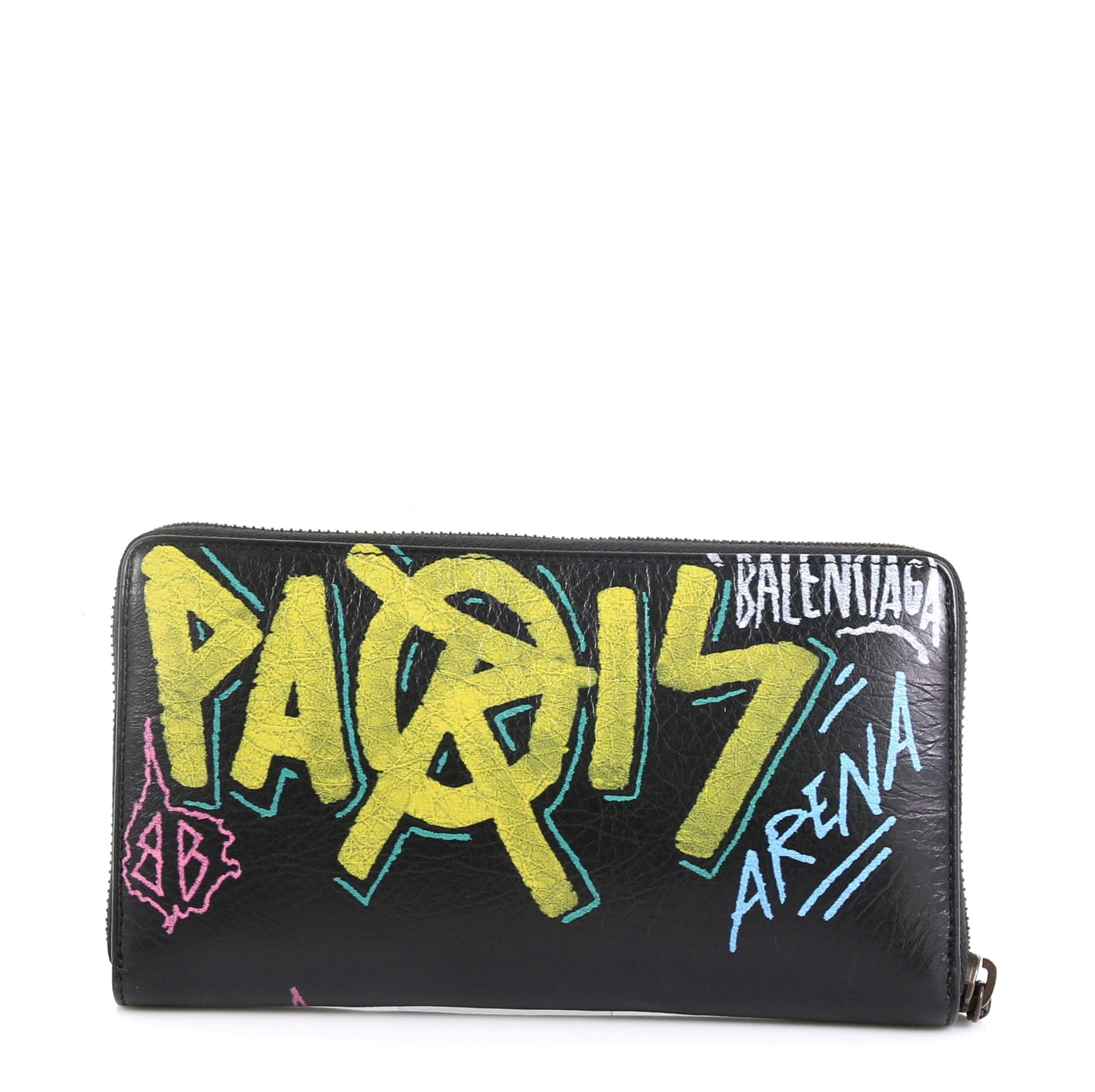 balenciaga graffiti wallet