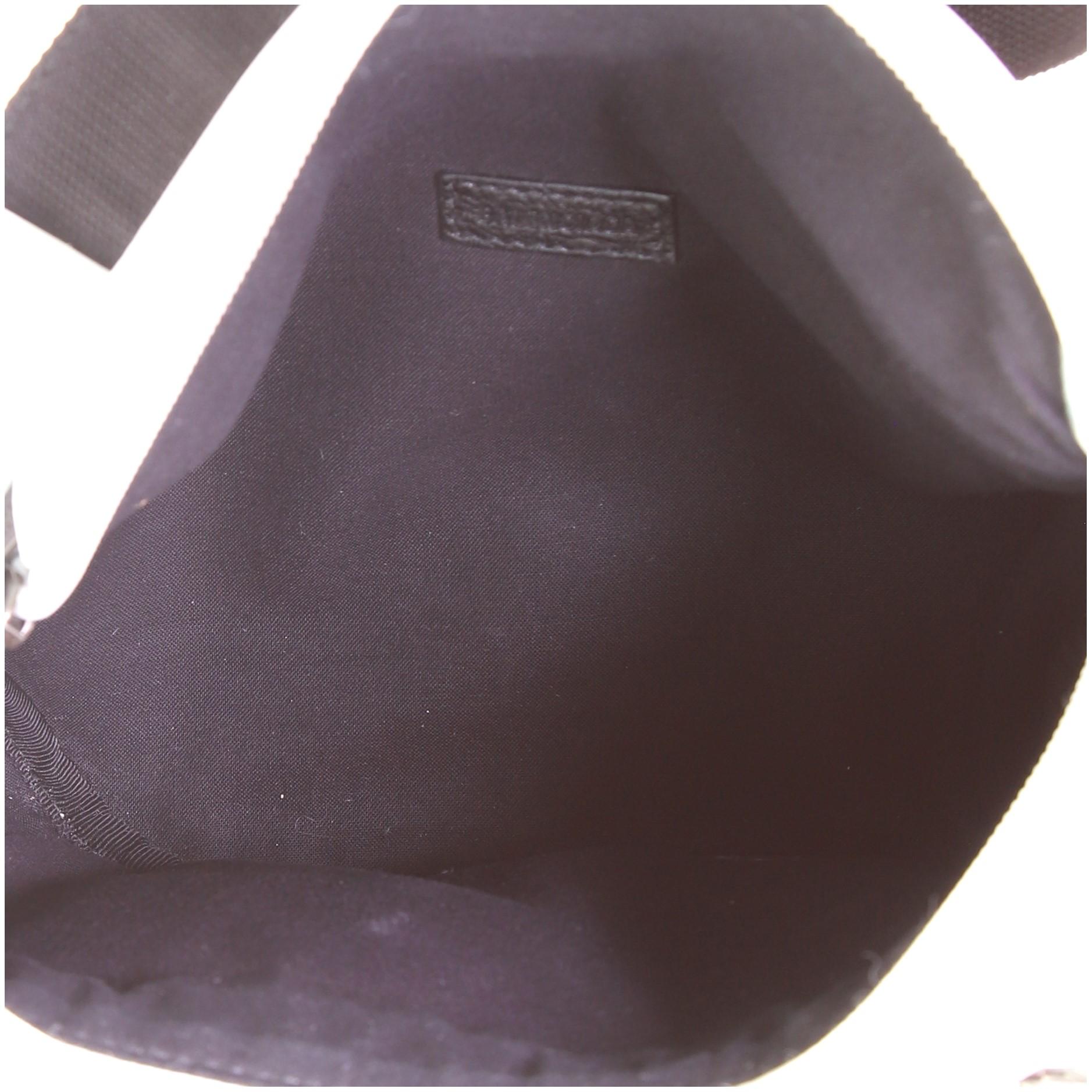Gray Balenciaga Graffiti Explorer Belt Bag Leather Medium