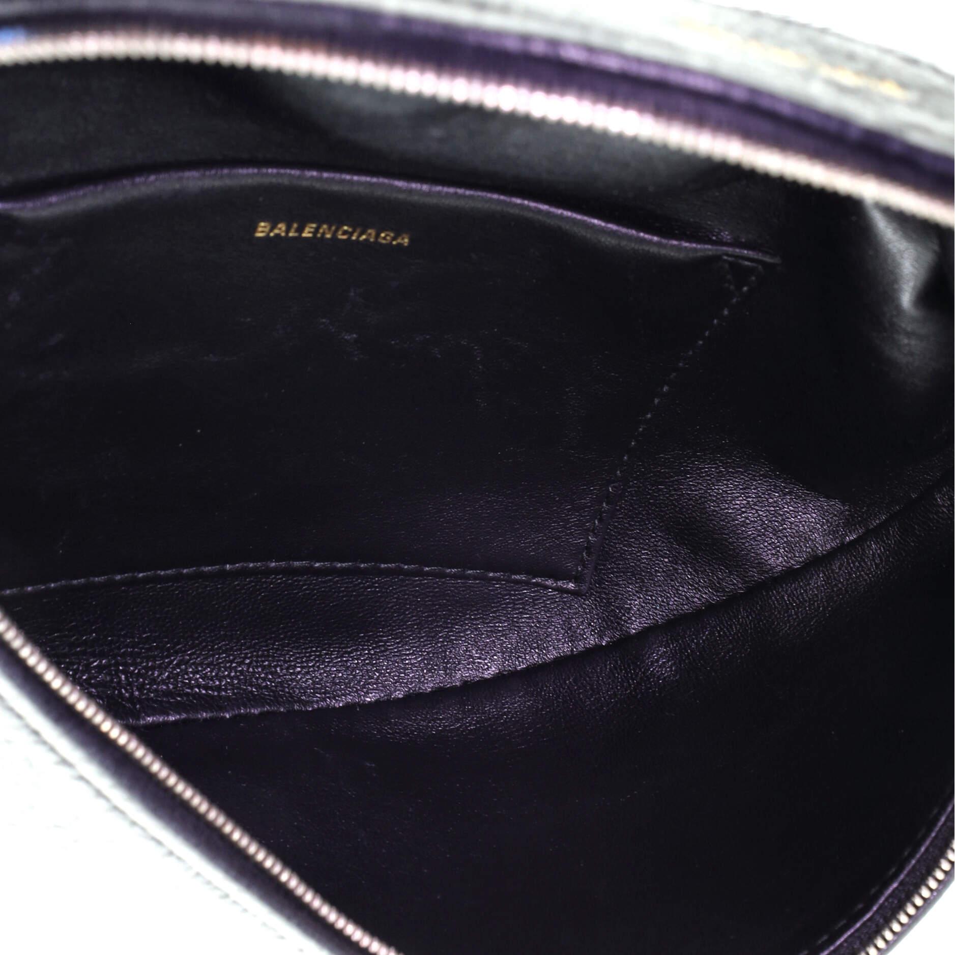 Black Balenciaga Graffiti Souvenir Belt Bag Leather XS