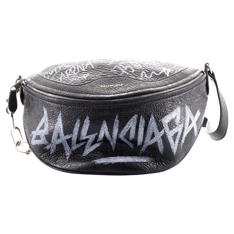 Balenciaga Graffiti-print Belt Bag - White