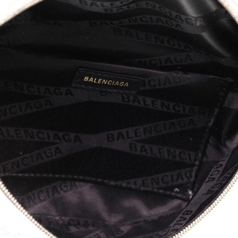 Gray Balenciaga Graffiti Souvenir Belt Bag Leather XXS