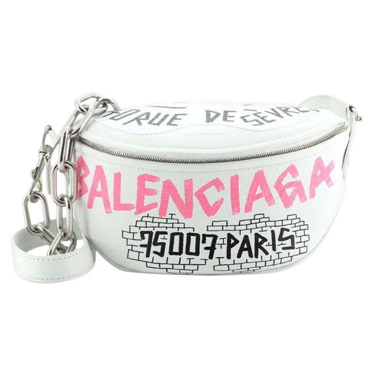 Balenciaga Graffiti Souvenir Belt Bag Leather XXS