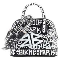 Balenciaga Graffiti Ville Bag Crocodile Embossed Leather XXS