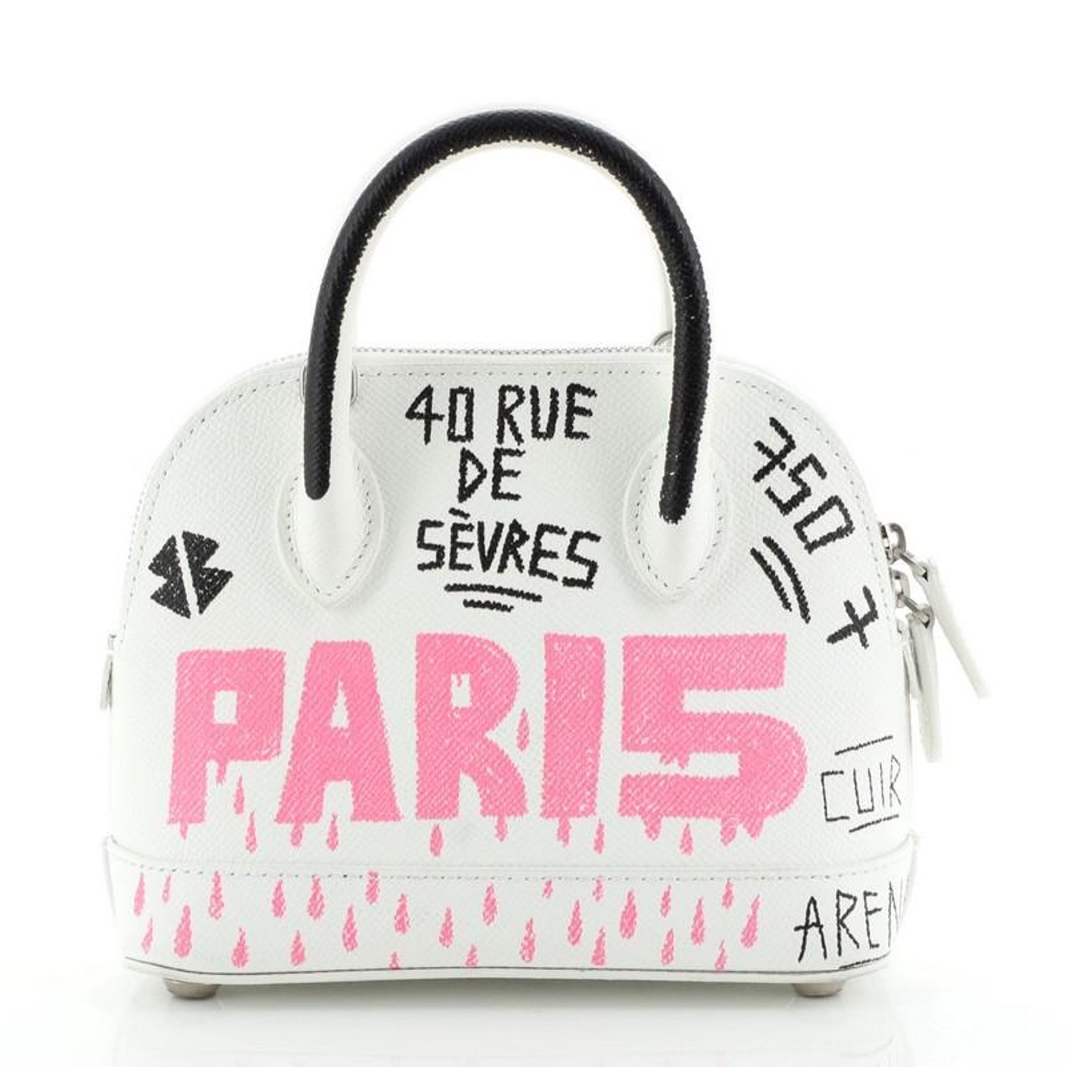 Balenciaga Graffiti Ville Bag Leather Xxs At 1stdibs