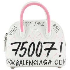 Balenciaga Graffiti Ville Sac en cuir XXS