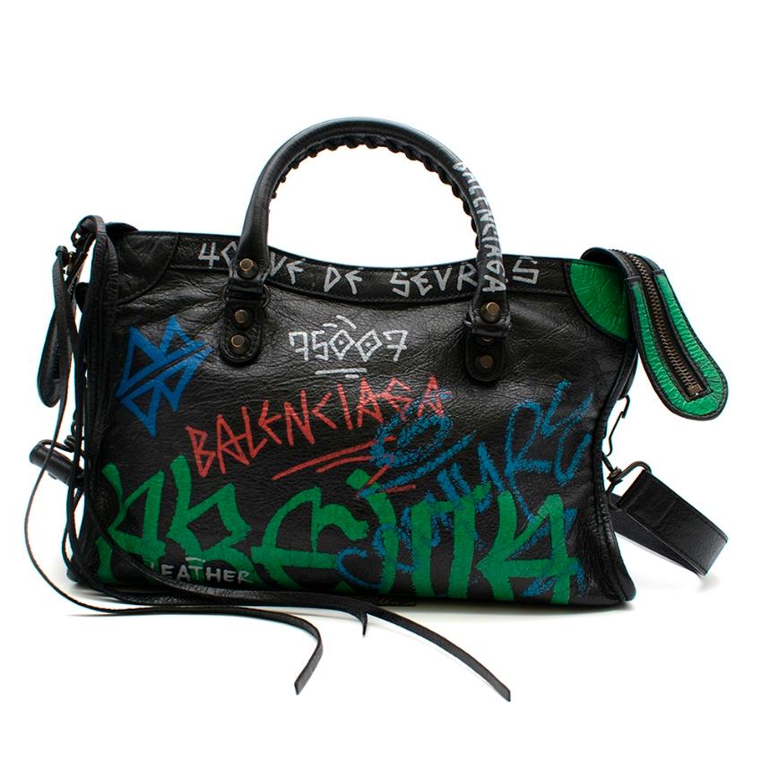 balenciaga grafitti bag