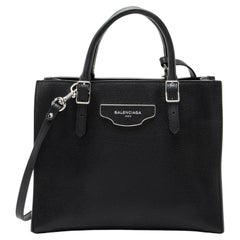 Balenciaga Grained Calfskin Papier A6 Zip Around Small Tote