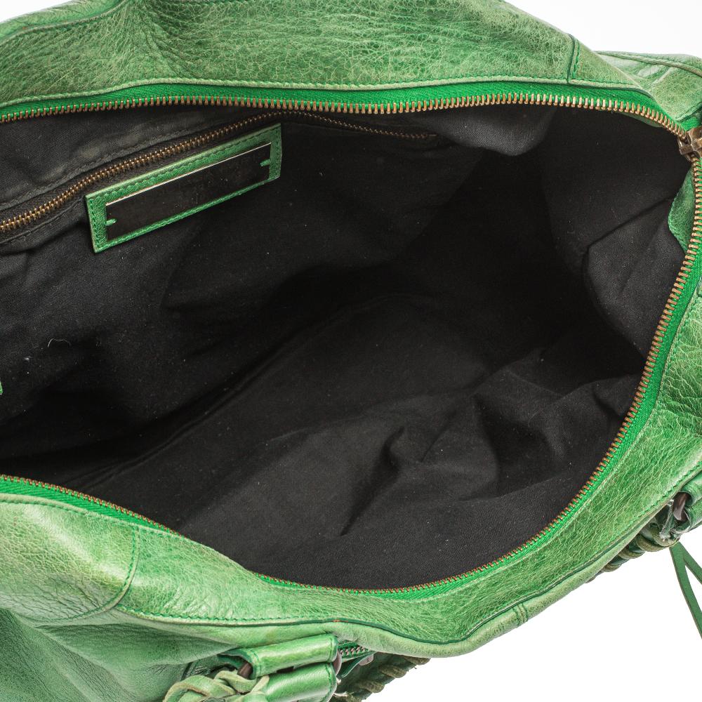 Balenciaga Arbeitstasche aus grasgrünem Leder RH 3