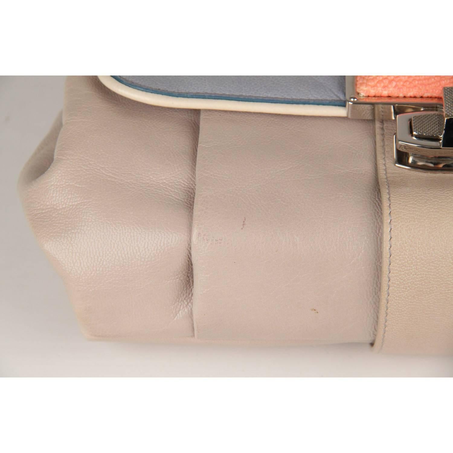 BALENCIAGA Gray Leather Cherche Midi Clutch Bag 2