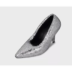 Balenciaga Gray Sequin Stiletto Pumps Size 39