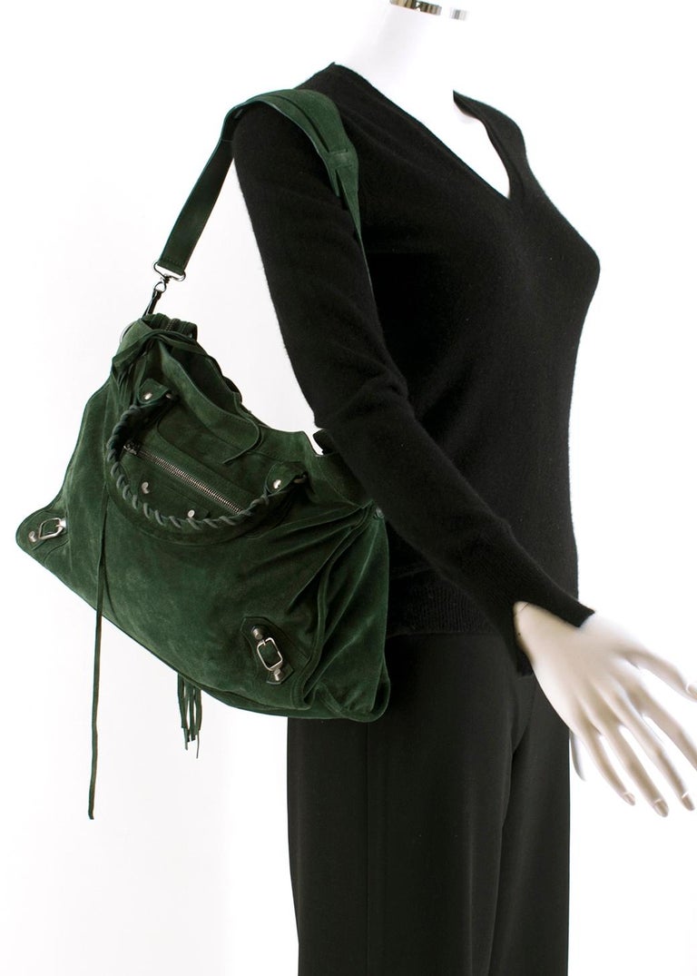 Balenciaga Green Arena Classic Suede City Bag at 1stDibs | suede balenciaga  bag, balenciaga suede city, balenciaga suede bag