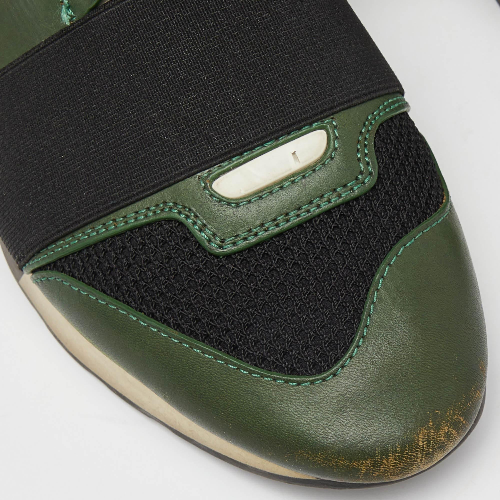 Baskets Race Runner en cuir et maille Greene & Greeneene Taille 38 en vente 2
