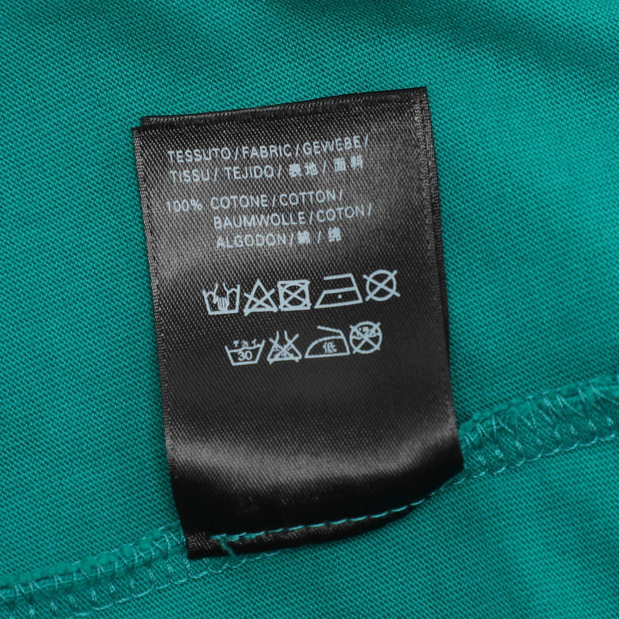 T-shirt Balenciaga imprimé logo en coton vert XS 1