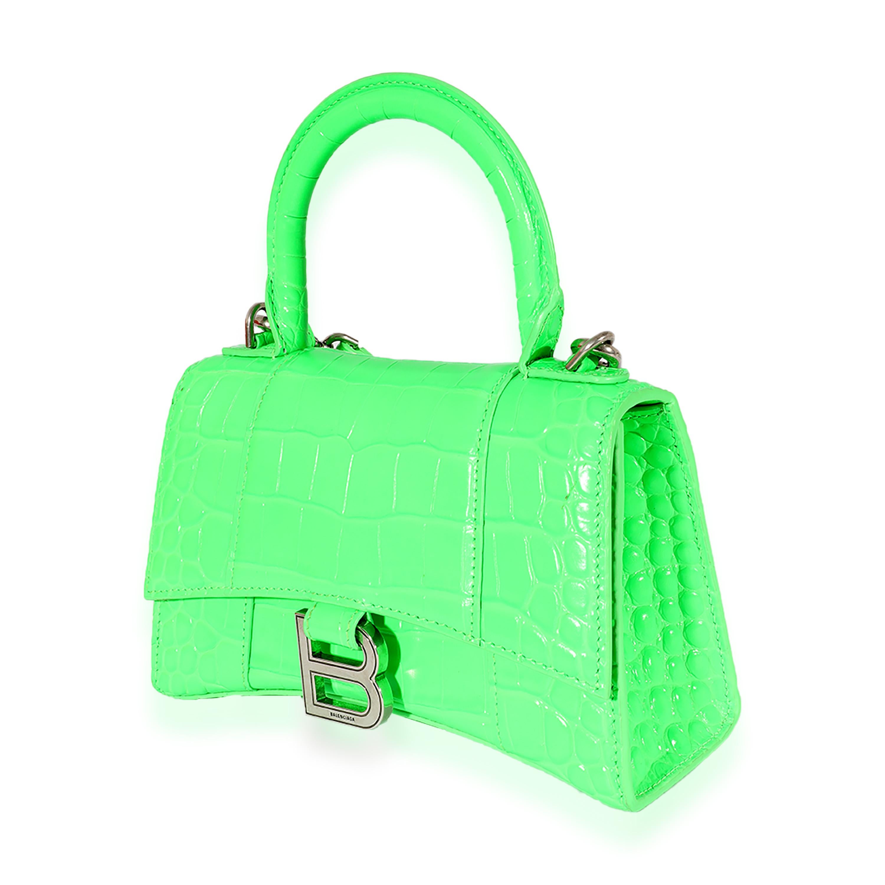balenciaga green crocodile bag