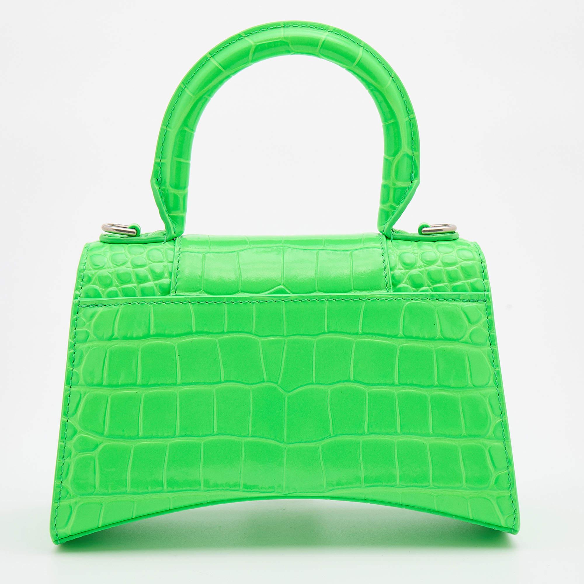 balenciaga bag hourglass green