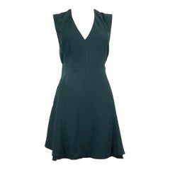 Balenciaga Green Deep V Neck Dress Size S