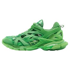 Balenciaga Baskets Track 2 vertes en simili cuir et maille, taille 44