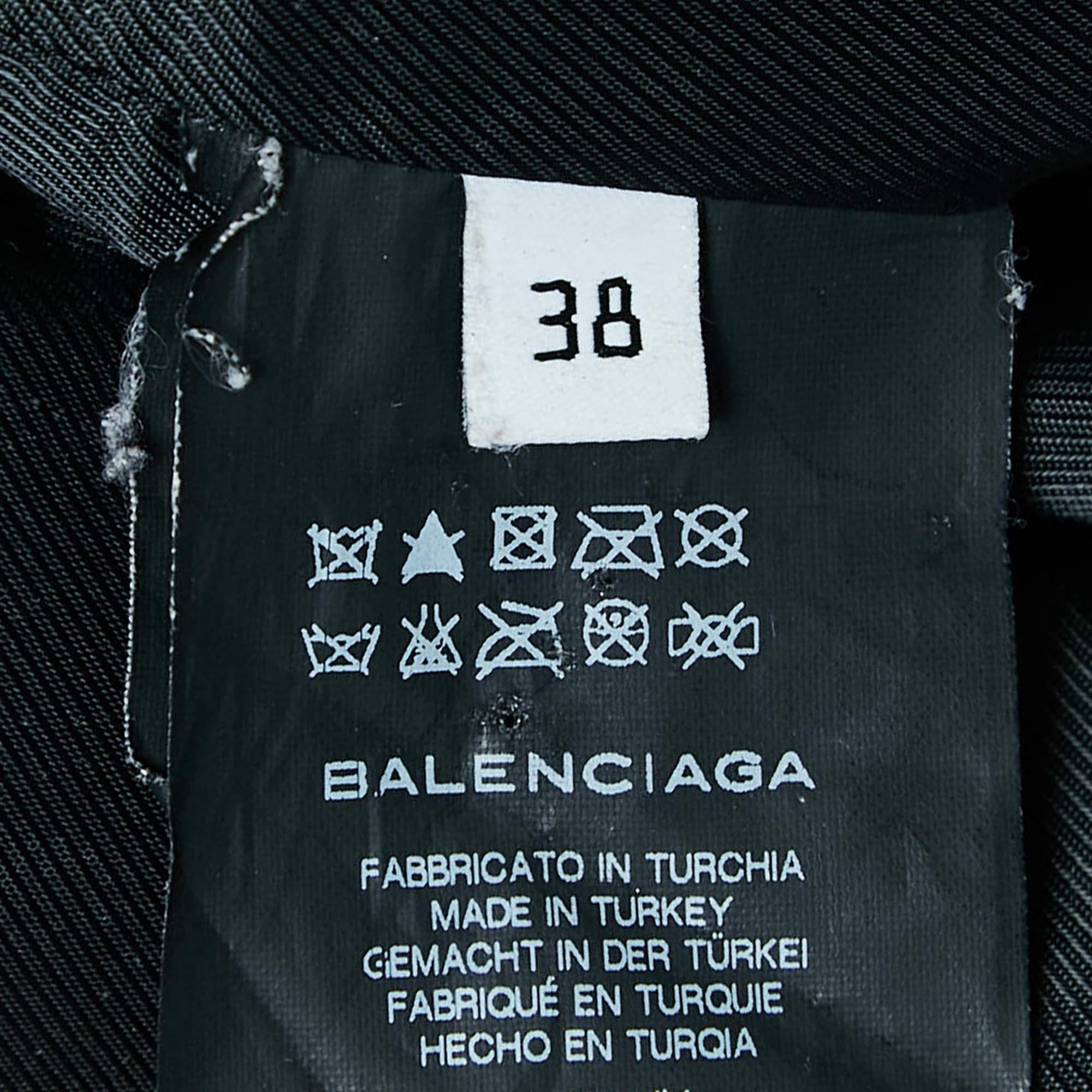 Women's Balenciaga Green Leather Biker Jacket M