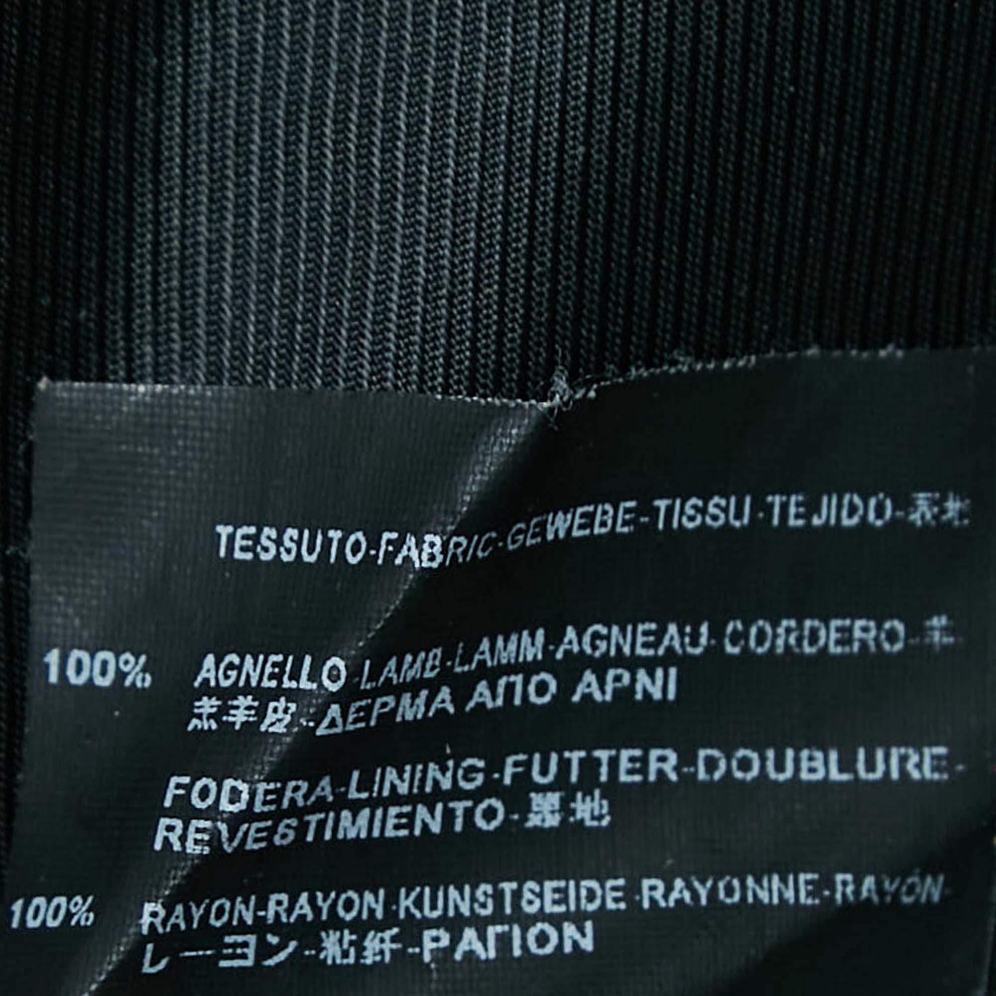Balenciaga Green Leather Biker Jacket M 1