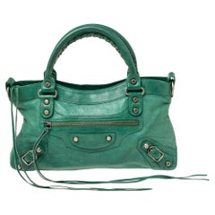 Used Balenciaga Green Leather First RSH Bag