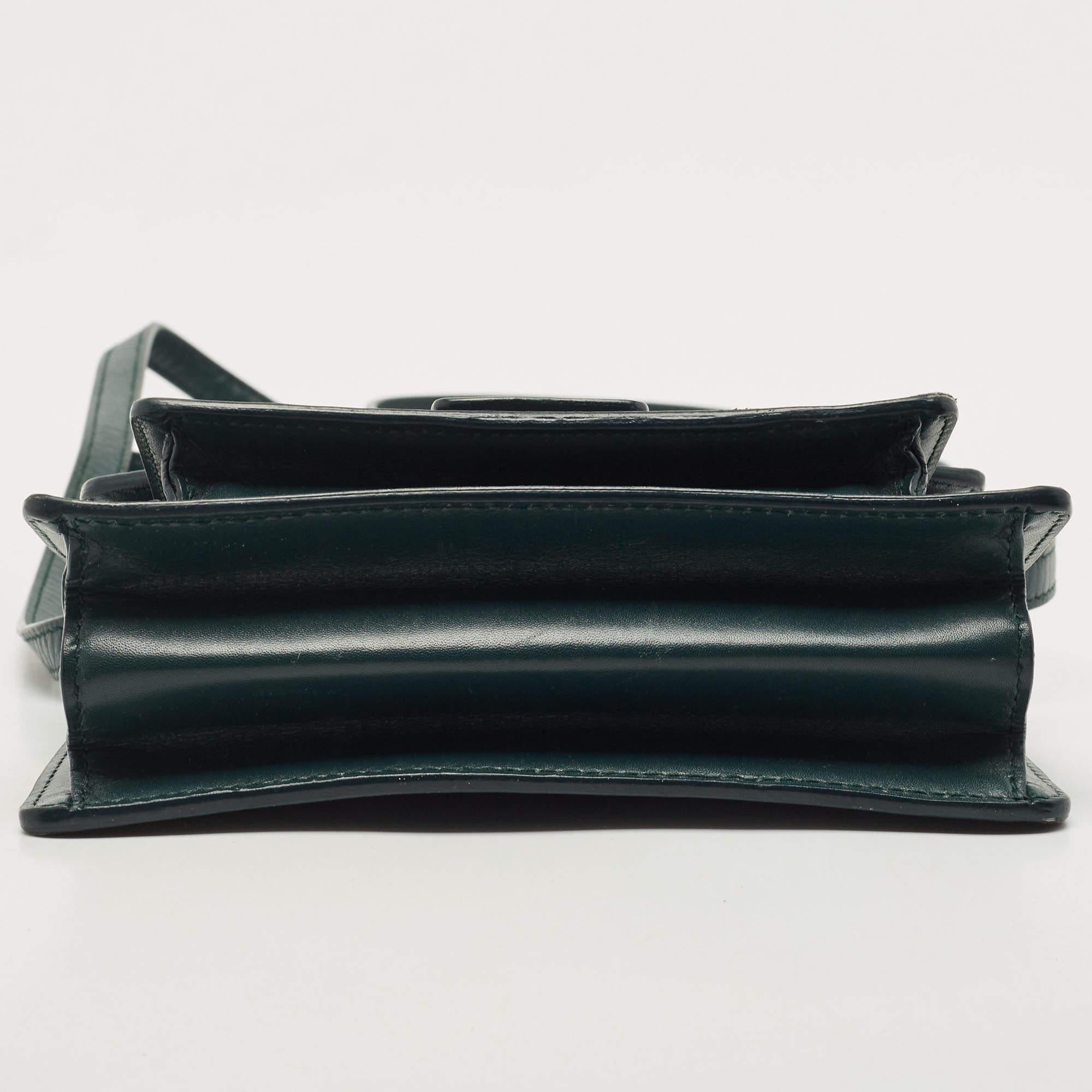 Women's Balenciaga Green Leather Flap Crossbody Bag