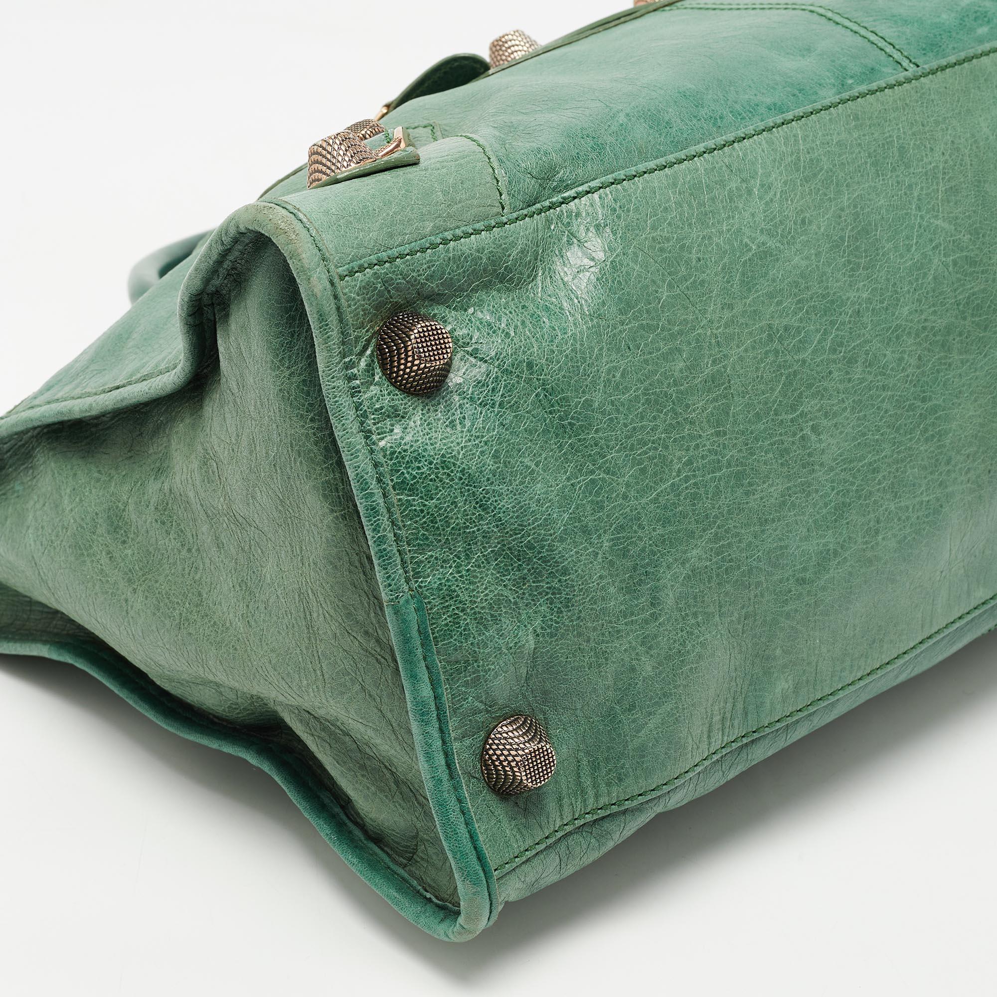 Balenciaga Green Leather GGH Work Tote 8