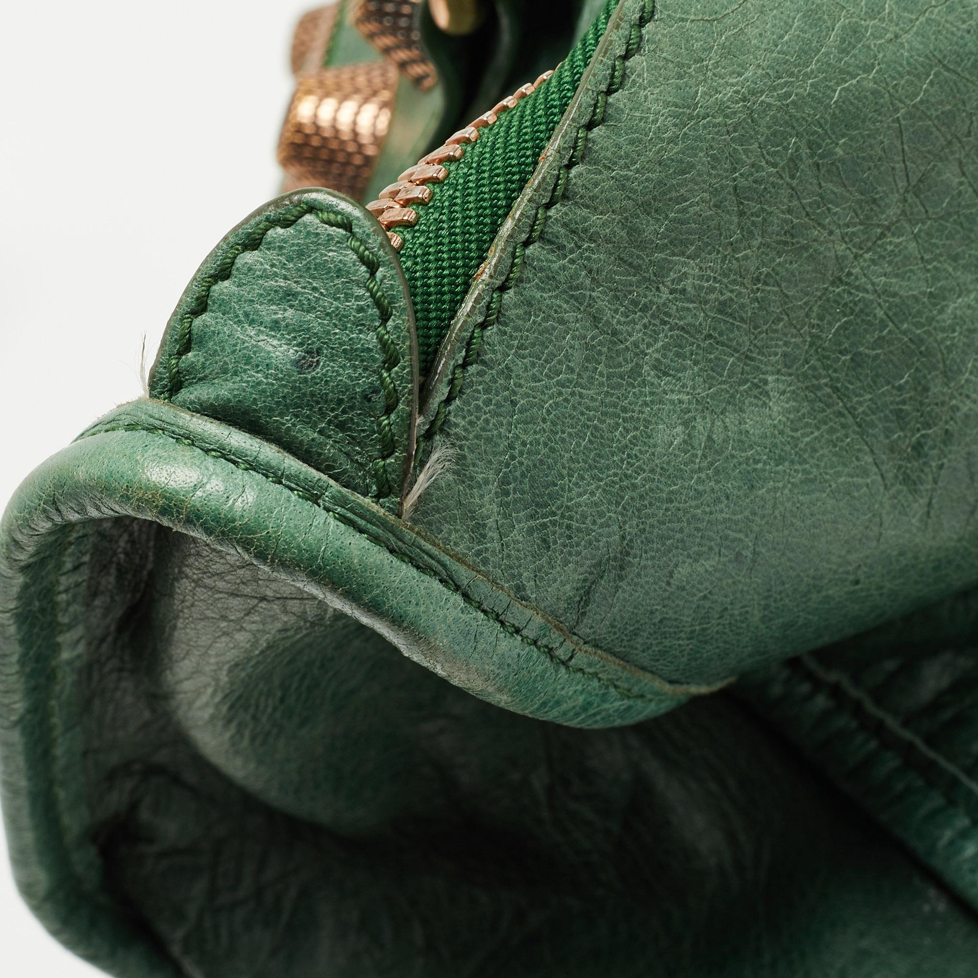 Balenciaga Green Leather GGH Work Tote 11