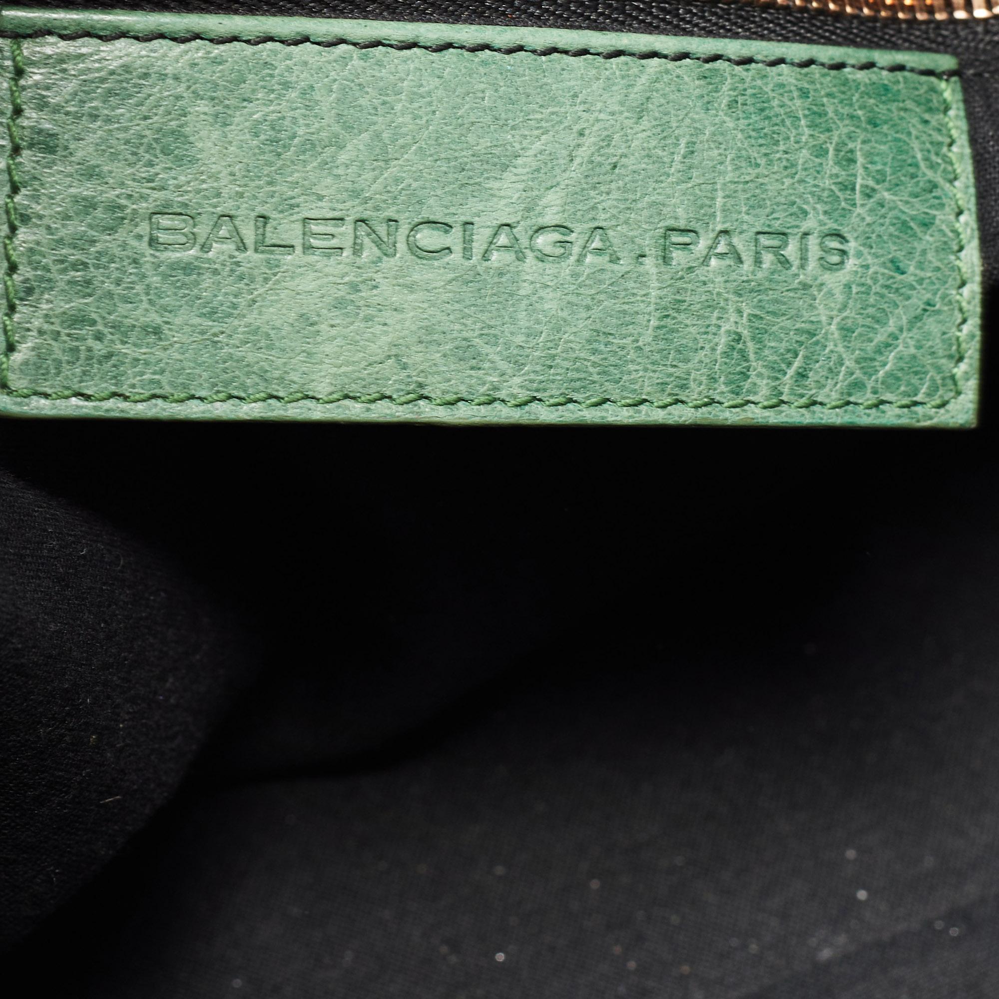 Balenciaga Green Leather GGH Work Tote 5