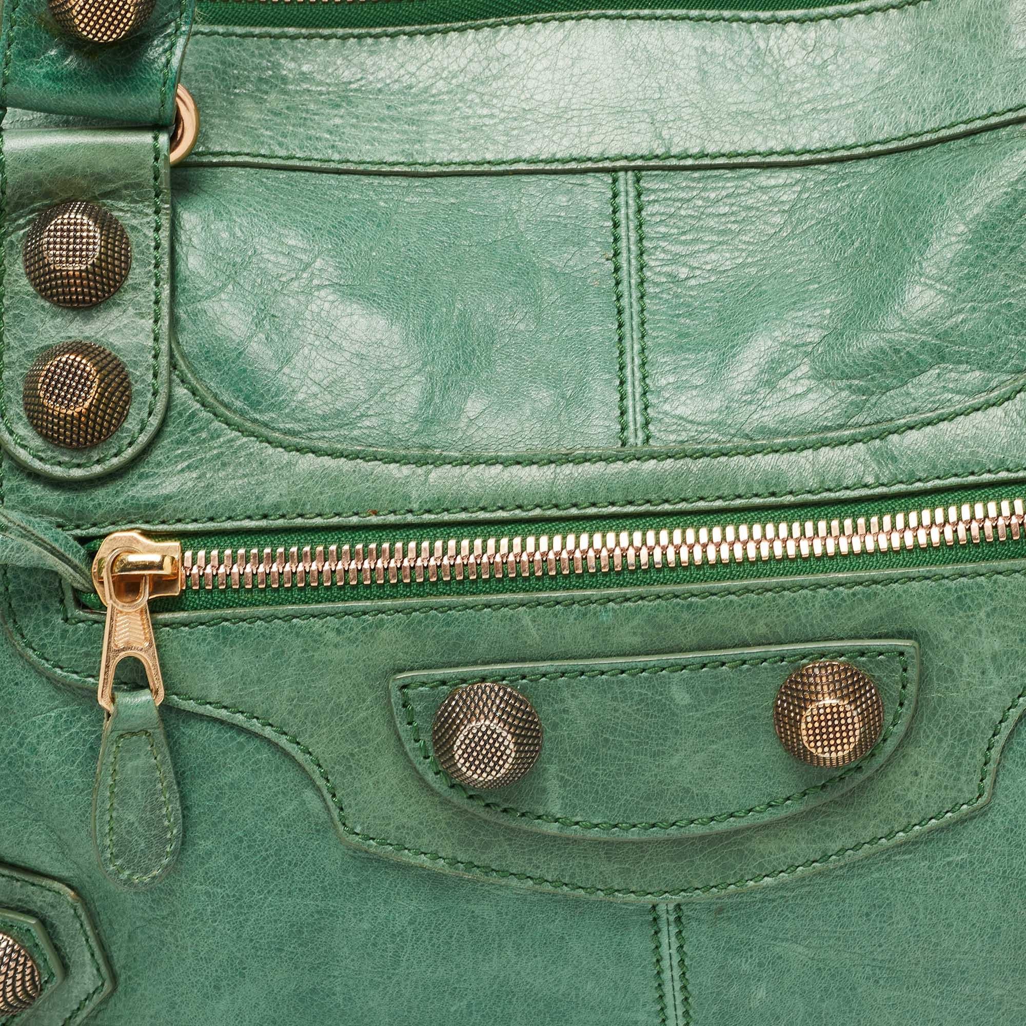 Balenciaga Green Leather GGH Work Tote 6