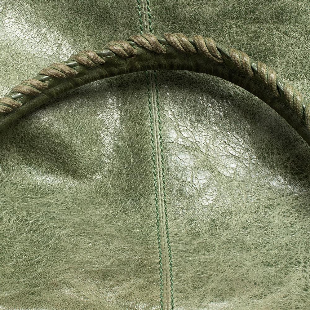 Balenciaga Green Leather Giant Work Bag 2