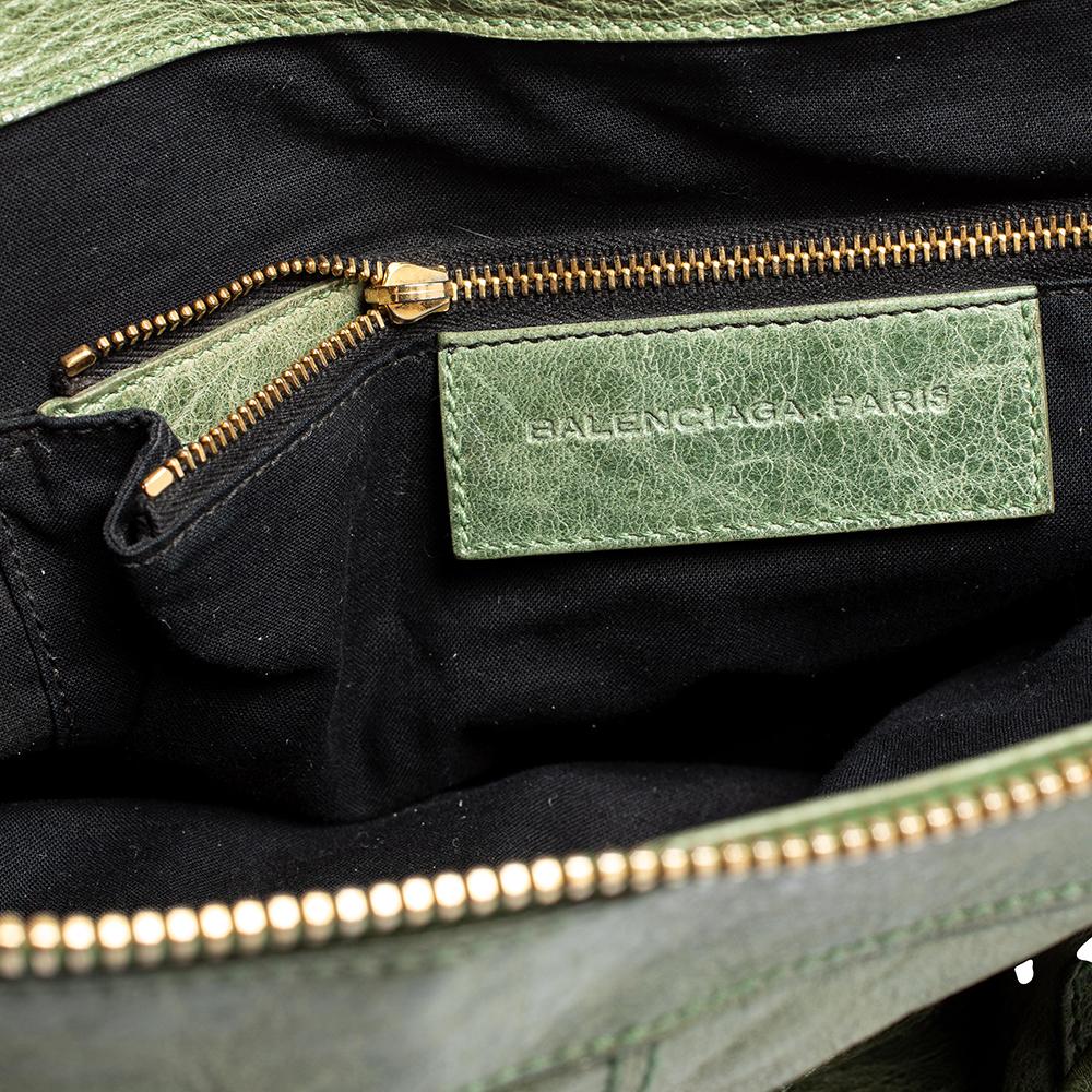 Balenciaga Green Leather Giant Work Bag 3